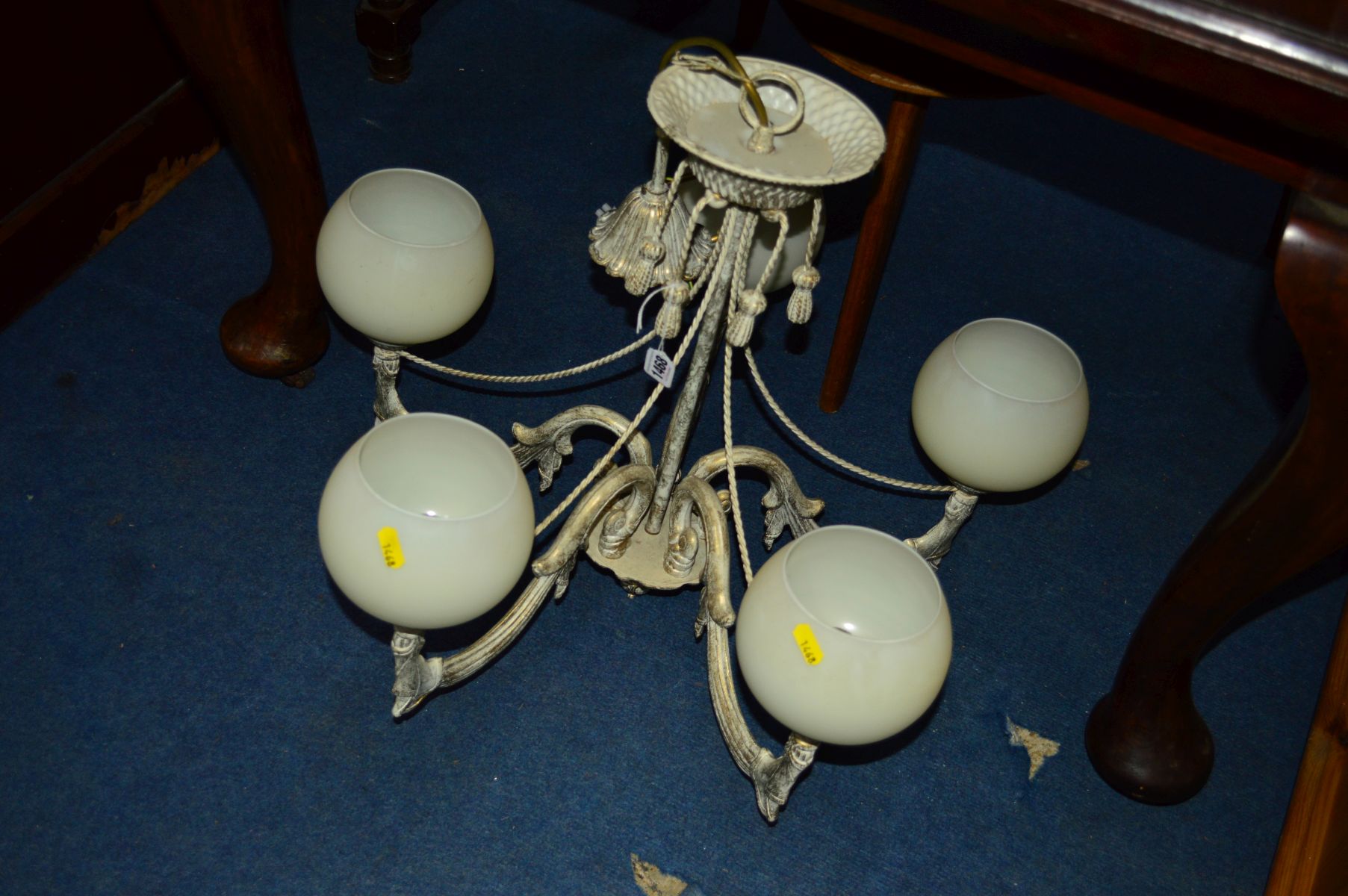 A MODERN FIVE BRANCH CEILING LIGHT