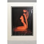 JOHN MOULD (BRITISH 1958), 'Sensuality', a Limited Edition print of a female nude, signed bottom