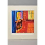 MARTIN DECENT (BRITISH CONTEMPORARY), 'The New Room', a Limited Edition print of a colourful