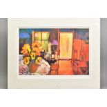 MARTIN DECENT (BRITISH CONTEMPORARY), 'Cafe Morning', a Limited Edition print of a cafe interior,