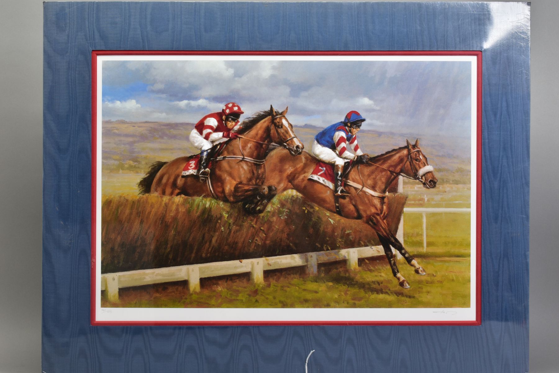 GRAHAM ISOM (BRITISH 1945), 'Cheltenham', a Limited Edition print of Horse Racing, 461/495, signed