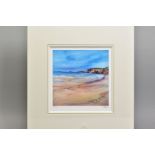 DRONMA (SCOTTISH 1947), 'Footprints in the Sand', a Limited Edition print of a Scottish beach, 306/
