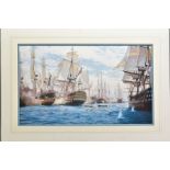 STEVEN DEWS (BRITISH 1949), 'Battle of Trafalgar', a Limited Edition print from an Edition of