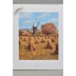 BILL MAKINSON (BRITISH CONTEMPORARY), 'Windmill of My Mind', a Limited Edition print of a Harvest