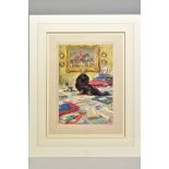 SIR ALFRED MUNNINGS (1878-1959), 'Black Knight', an Open Edition print of a black dog, published