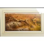 DICK VAN HEERDE (DUTCH 1954), 'Serengeti Lionesses', a Limited Edition print, 324/395, signed to