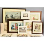 POLITICAL AND SATIRICAL CARICATURES, mostly 19th Century, four framed, including 'St. Stephen's