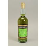 CHARTREUSE, a bottle of L. Garnier Chartreuse depose 1969, 96% proof, 24 1/2 fl.oz, fill level low