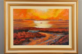 TIMMY MALLET (BRITISH CONTEMPORARY), 'Magical Evening', an impressionistic sunset over a river,