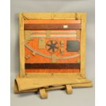 A BRITISH WWII ERA DATED 1940 ROYAL ARTILLERY PLOTTERS BOARD, cased number 3 MKI, by Puddefoot