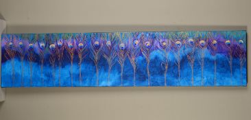 KERRY DARLINGTON (BRITISH 1974), 'Peacock Feathers', an early example of Darlingtons work, acrylic
