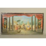 19TH CENTURY CONTINENTAL SCHOOL, theatrical scene with masked figures, others with musical