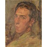 STUDIO OF MICHAEL GILBERY (BRITISH 1913-2000), a head and shoulders portrait of Michael Gilbery, oil