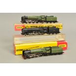 THREE BOXED TRIX N GAUGE LOCOMOTIVES, comprising two 'Britannia' No.70000, B.R. green livery (