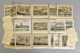 PIETER VAN DER AA, a collection of twenty 18th Century monochrome engravings of country houses and