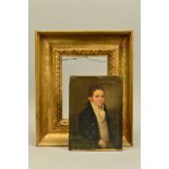 EARLY 19TH CENTURY BRITISH SCHOOL, half length portrait of a gentleman, oil on canvas laid on panel,