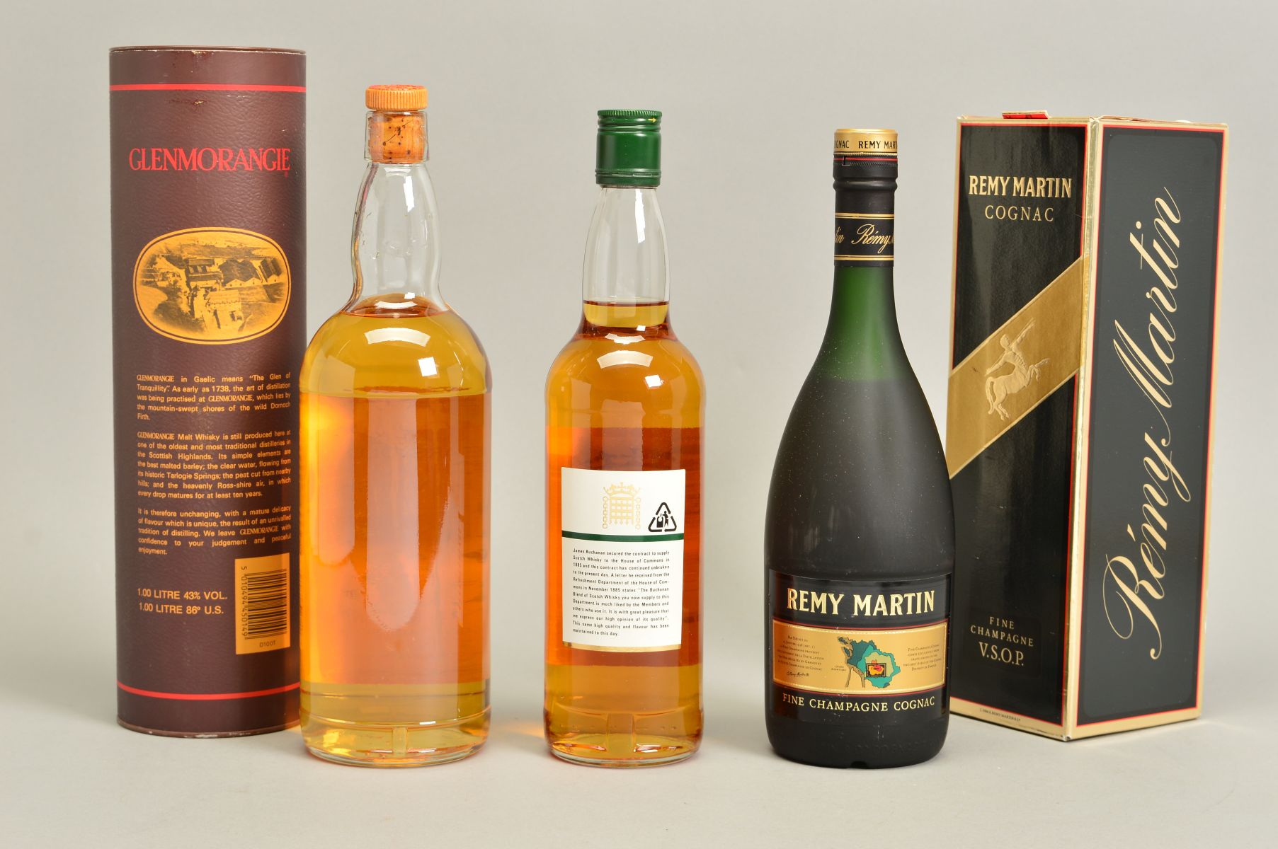 TWO BOTTLES OF SCOTCH WHISKY AND A BOTTLE OF COGNAC, comprising a bottle of Glenmorangie 10 Year Old - Image 3 of 3