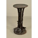 A LATE 19TH CENTURY JAPONISME TASTE STAINED BENTWOOD AND CARVED OCCASIONAL TABLE/STAND, in the