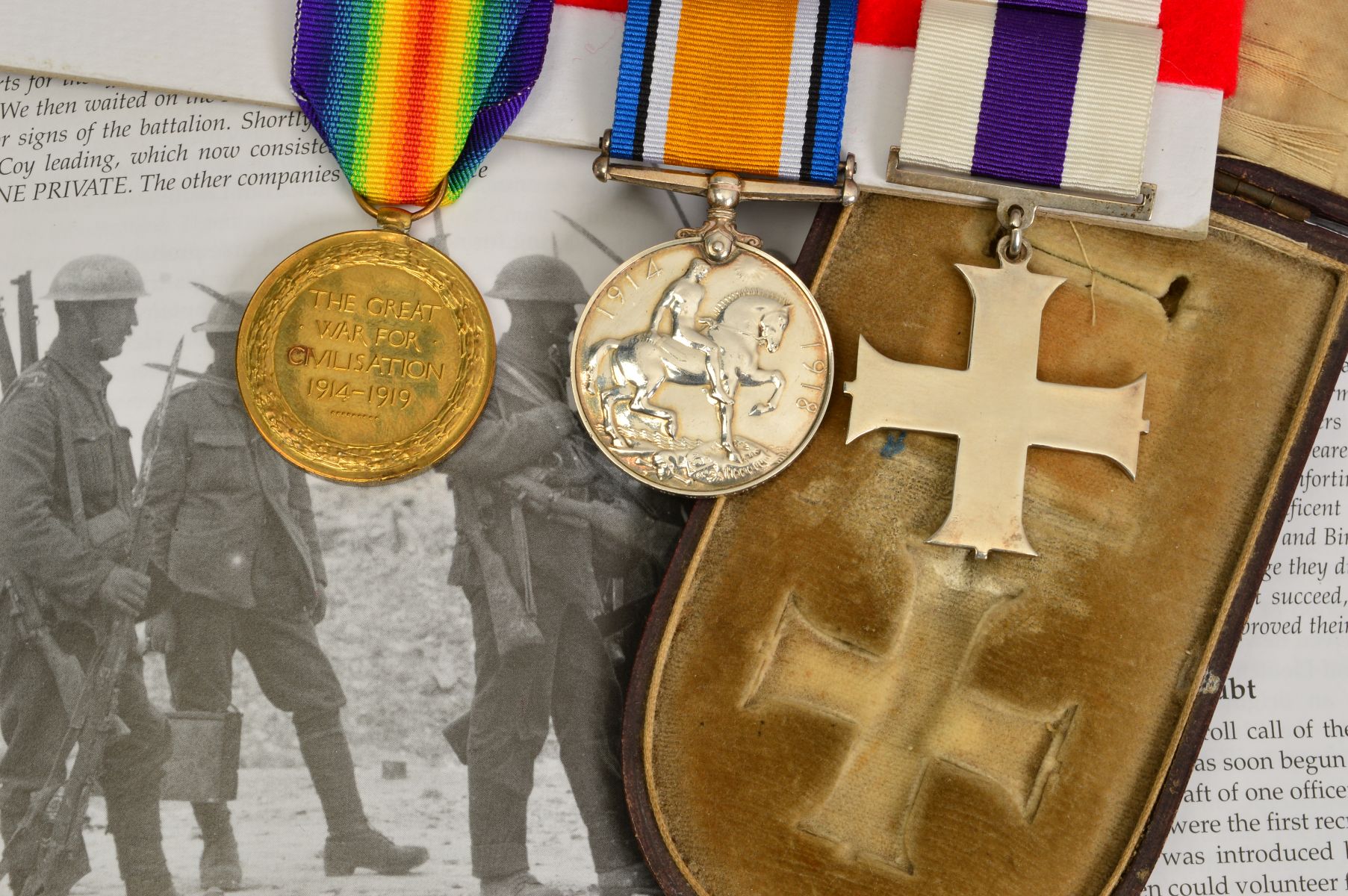 A WWI M.C. GALLANTRY GROUP OF THREE MEDALS TO AN OFFICER WHO SERVED WITH THE 28TH LONDON REGIMENT - Image 3 of 5