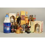 A COLLECTION OF WHISKY, BEER AND SPIRITS, including a bottle of Glenmorangie Single Highland Malt