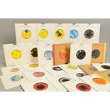 A TRAY CONTAINING OVER ONE HUNDRED AND SIXTY 7'' SINGLES, including ELO, T Rex, Queen, David