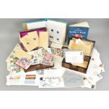 AN UNTIDY COLLECTION OF STAMPS, in two wooden boxes and childhood albums, main value in GB