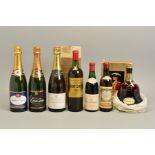 A COLLECTION OF WINE, CHAMPAGNE AND COGNAC, comprising a bottle of Chateau Brane-Cantenac Margaux