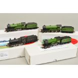 FOUR BOXED UNION MILLS N GAUGE L.N.E.R. LOCOMOTIVES, comprising Class B12/3, No.1545, Class D11, '