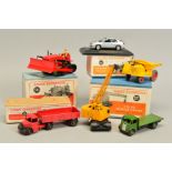 A QUANTITY OF BOXED AND UNBOXED DINKY SUPERTOYS, comprising Bedford Articulated Lorry, No.521, in