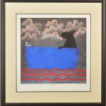 MACKENZIE THORPE (BRITISH 1956), 'Salty', a stylised dog in a boat, a limited edition print, 239/