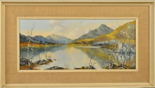CHARLES WYATT WARREN (BRITISH 1908-1993), 'Snowden From Fachwen', a Welsh Autumnal landscape, oil on