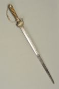 AN 18TH CENTURY BELIEVED CONTINENTAL HUNTING SWORD, possibly French, with no blade markings,