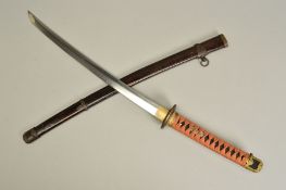 A WWII ERA IMPERIAL JAPANESE FORCES NAVAL OFFICERS SHORT SWORD, (type 97 KAI-GUNTO), c.1937-1945,