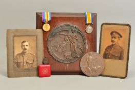 AN INTERESTING GROUP OF MEDALS AND EPHEMERA TO A SOLDIER OF THE 1/4TH NORTHUMBERLAND FUSILIERS,