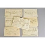 SEVEN LATE 18TH CENTURY CANAL PLANS OF MIDLANDS INTEREST, including '...From Chesterfield in the