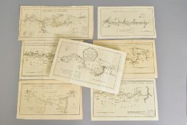 SEVEN LATE 18TH CENTURY CANAL PLANS OF MIDLANDS INTEREST, including '...From Chesterfield in the