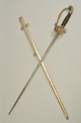A BELIEVED US MILITARY OFFICERS SWORD, from the American Civil War period, 1860 pattern, there are