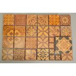 A COLLECTION OF APPROXIMATELY NINETY ASSORTED VICTORIAN TERRACOTTA AND BUFF TERRACOTTA ENCAUSTIC