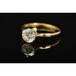 A MODERN SINGLE STONE DIAMOND RING, estimated modern round brilliant cut diamond weight 1.50ct,