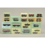 A QUANTITY OF BOXED PECO N GAUGE WAGONS, all are models of assorted railway owned wagons (parcel),