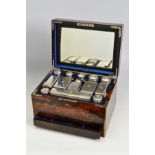 A LATE VICTORIAN COROMANDEL DRESSING CASE, of rectangular form, gilt metal edges and escutcheon, the