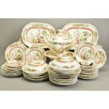 AN EARLY 19TH CENTURY COALPORT SILVER SHAPE COMPREHENSIVE DINNER SERVICE, circa 1820, printed and