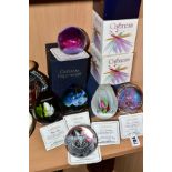 SIX BOXED CAITHNESS LIMITED EDITION PAPERWEIGHTS, all designed by Colin Terris, 'Desert Orchid' No