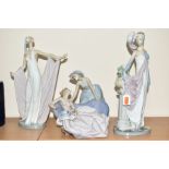 THREE LLADRO FIGURES, 'Socialite of the 20s' No 5283 designed by Vicente Martinez, height 34.5cm, '