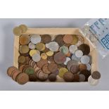 A SMALL BOX OF WORLD COINS