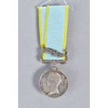 AN 1854 CRIMEA MEDAL, Bar Sebastopol, named 3256, Pte J Westbury, 1/3rd Foot, edge knocks all round