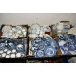 SIX BOXES OF TEA/DINNER WARES, to include Spode 'Italian' (23), Palissy 'Avon Scenes' (over 80