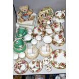 ROYAL ALBERT 'OLD COUNTRY ROSES' TEA WARES (some seconds) to include tea pot, five cups, six