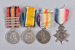 A QUEENS SOUTH AFRICA MEDAL, four bars SA1901/SA1902/Transvaal/Ora nge Free State, named to 3927 Pte