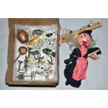 AN UNBOXED PELHAM WITCH PUPPET, quantity of Britains Timpo, Cherilea and other hollowcast lead and